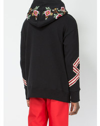 Мужской черный худи с вышивкой от Gucci