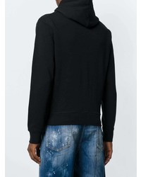 Мужской черный худи с принтом от DSQUARED2