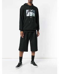 Мужской черный худи с принтом от Throwback.