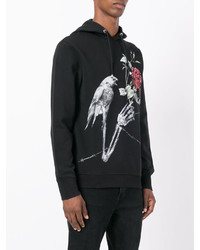 Мужской черный худи с принтом от Just Cavalli