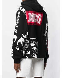 Мужской черный худи с принтом от McQ Alexander McQueen