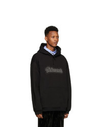 Мужской черный худи с принтом от Vetements