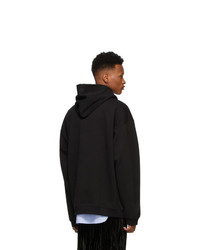 Мужской черный худи с принтом от Vetements