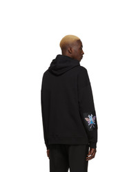 Мужской черный худи с принтом от Givenchy
