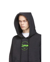 Мужской черный худи с принтом от Off-White