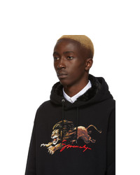 Мужской черный худи с принтом от Givenchy