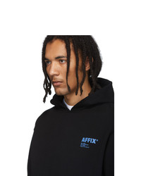 Мужской черный худи с принтом от AFFIX