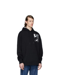 Мужской черный худи с принтом от McQ Alexander McQueen