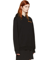 Женский черный худи с принтом от Palm Angels