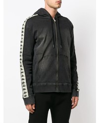 Мужской черный худи с принтом от Kappa