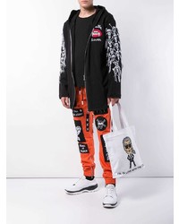 Мужской черный худи с принтом от Haculla