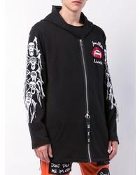 Мужской черный худи с принтом от Haculla