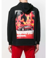 Мужской черный худи с принтом от Blood Brother