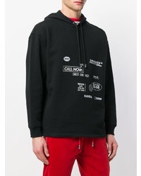 Мужской черный худи с принтом от Blood Brother