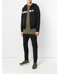 Мужской черный худи с принтом от Plein Sport