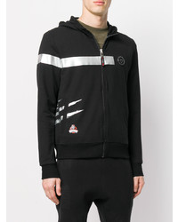 Мужской черный худи с принтом от Plein Sport