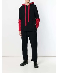 Мужской черный худи с принтом от Unconditional