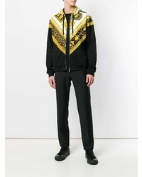 Мужской черный худи с принтом от Versace