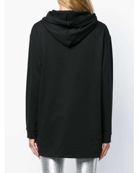 Женский черный худи с принтом от Fausto Puglisi