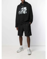 Мужской черный худи с принтом от Ih Nom Uh Nit