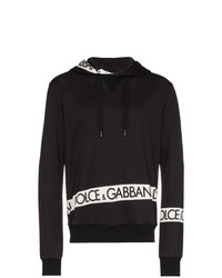 Мужской черный худи с принтом от Dolce & Gabbana