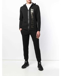 Мужской черный худи с принтом от Plein Sport