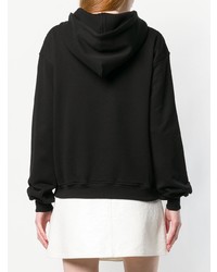 Женский черный худи с принтом от Moschino