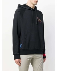 Мужской черный худи с принтом от Lanvin