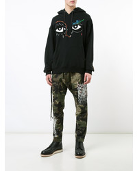 Мужской черный худи с принтом от Haculla