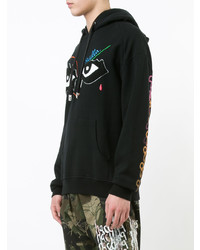 Мужской черный худи с принтом от Haculla