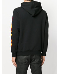 Мужской черный худи с принтом от Palm Angels