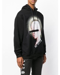 Мужской черный худи с принтом от Icosae