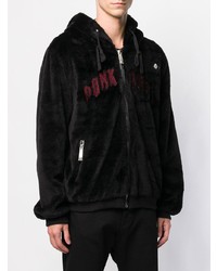 Мужской черный худи с принтом от John Richmond