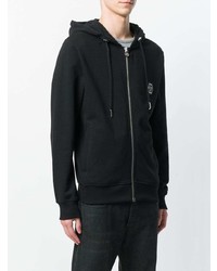 Мужской черный худи с принтом от Philipp Plein