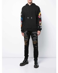 Мужской черный худи с принтом от Haculla