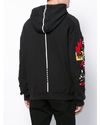 Мужской черный худи с принтом от Haculla