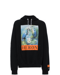 Мужской черный худи с принтом от Heron Preston