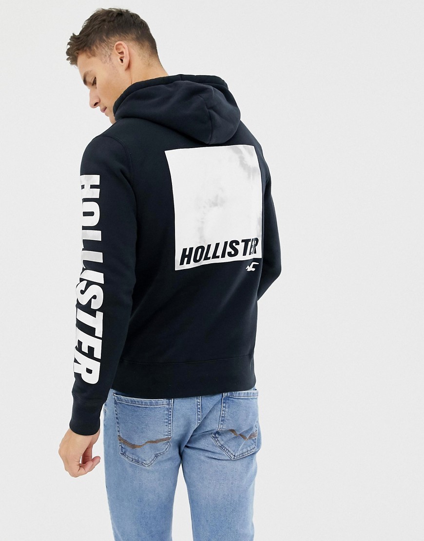 Logo on sale hoodie hollister