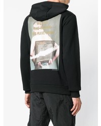 Мужской черный худи с принтом от Dust