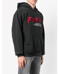 Мужской черный худи с принтом от Local Authority