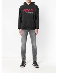 Мужской черный худи с принтом от Local Authority