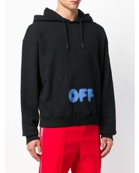 Мужской черный худи с принтом от Off-White