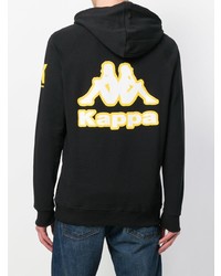 Мужской черный худи с принтом от Kappa