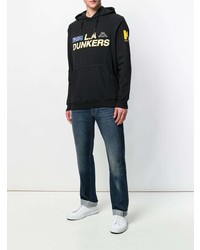 Мужской черный худи с принтом от Kappa