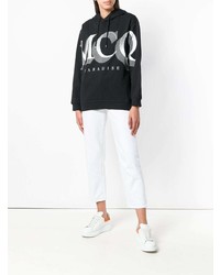 Женский черный худи с принтом от McQ Alexander McQueen