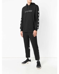 Мужской черный худи с принтом от Les Benjamins