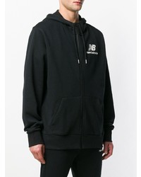 Мужской черный худи с принтом от New Balance