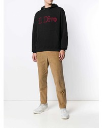 Мужской черный худи с принтом от Omc