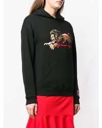 Женский черный худи с принтом от Givenchy