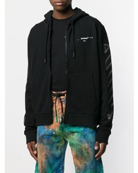 Мужской черный худи с принтом от Off-White